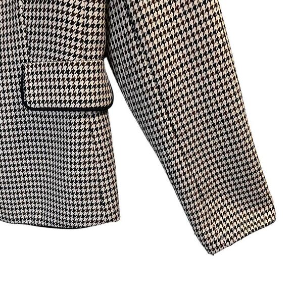 Danillo Women's Houndstooth Long Sleeve Blazer Jacket Sz 8 Black Brown Career - Picture 5 of 12